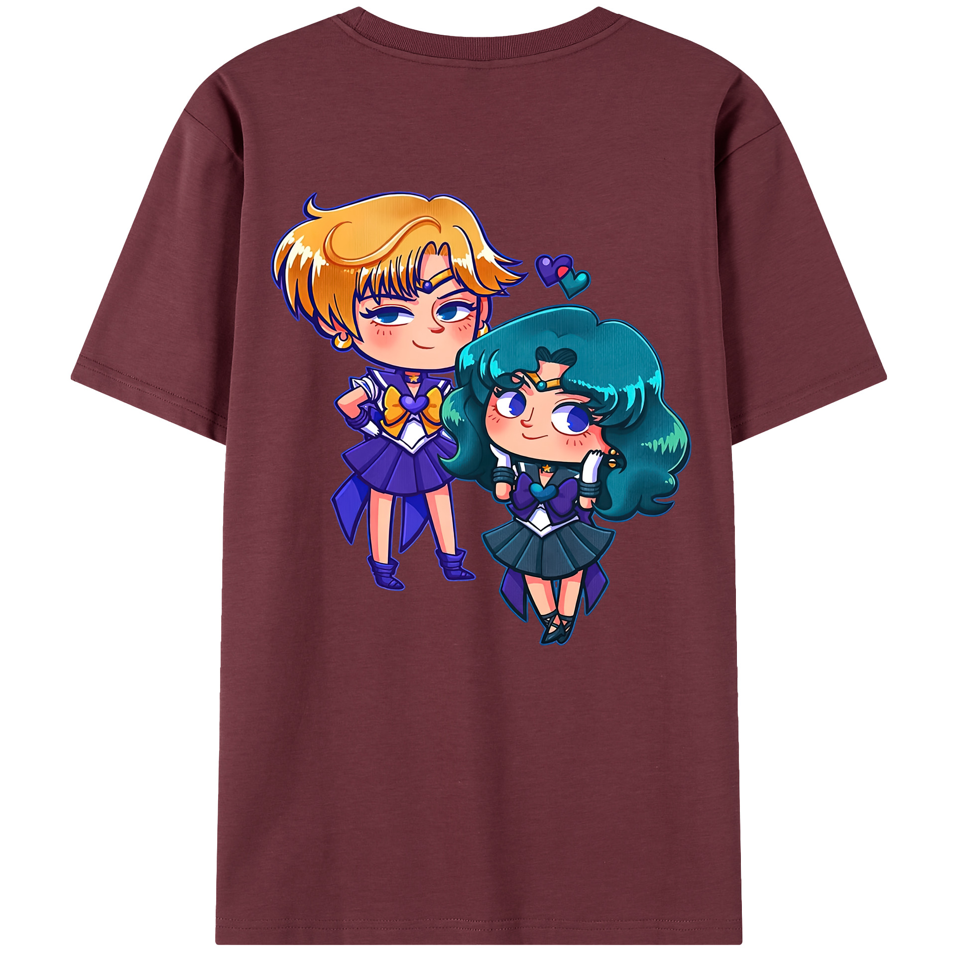 （画像用） 美少女戦士セーラームーン 天王はるか Sailor Moon Tenoh Haruka 綿100％半袖Tシャツ（背面プリント）